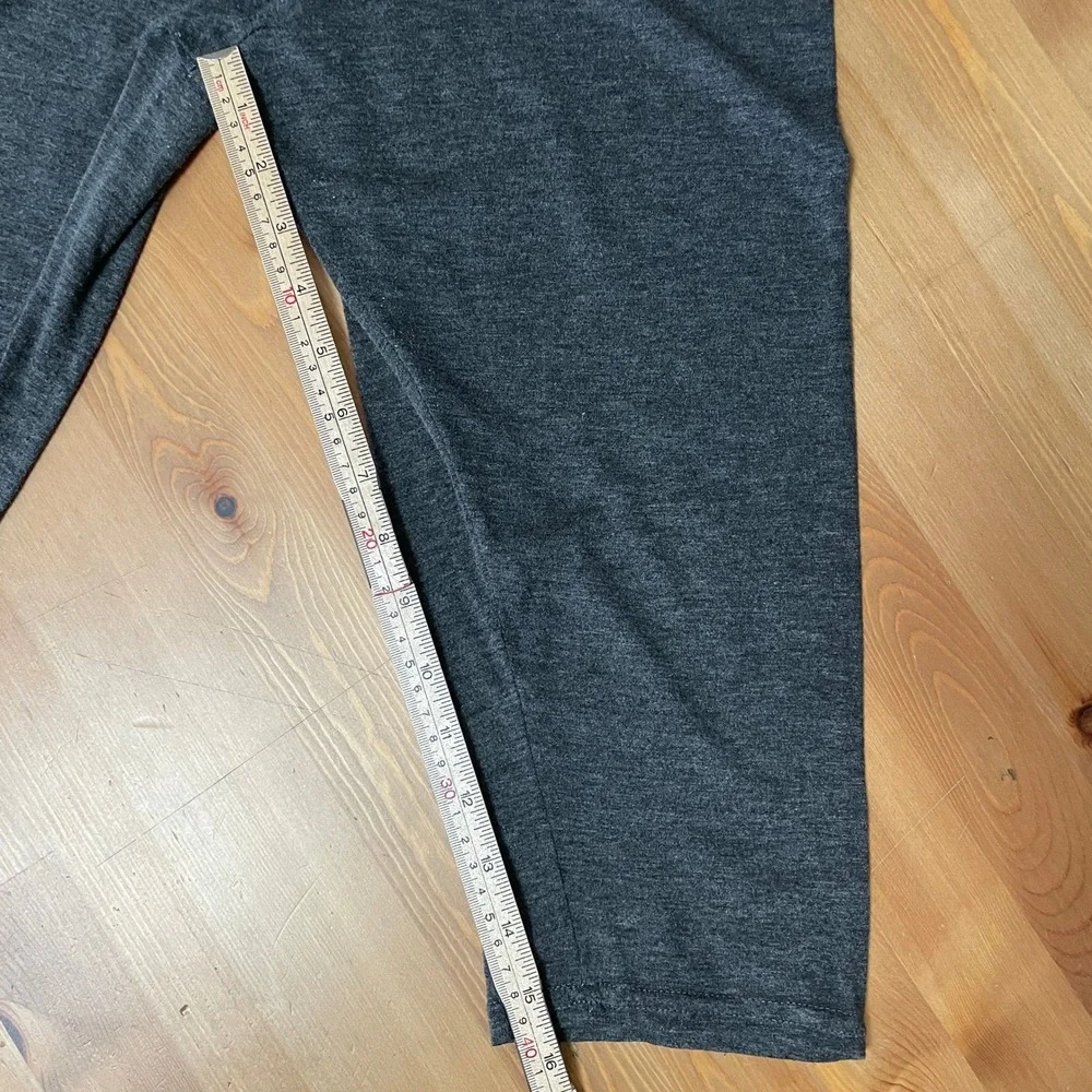 Boohoo Wmn Charcoal Grey Heathered Jersey Maternity Lounge Capri Pants Elastic 6